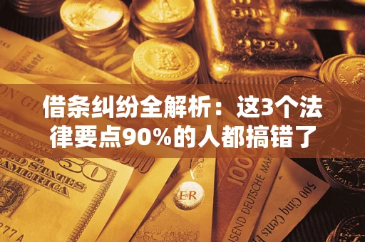 武汉借条纠纷全解析：这3个法律要点90%的人都搞错了