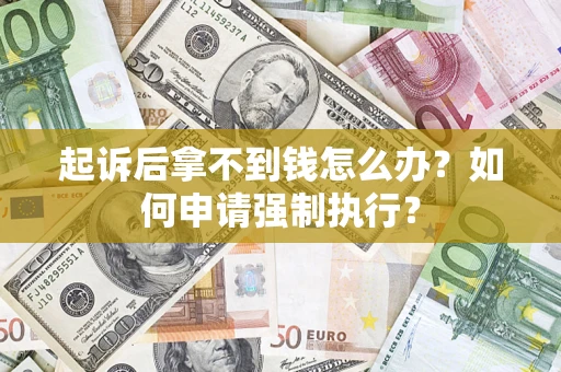 武汉起诉后拿不到钱怎么办？如何申请强制执行？