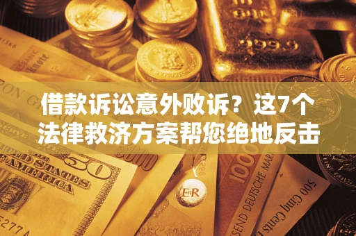 武汉借款诉讼意外败诉？这7个法律救济方案帮您绝地反击！