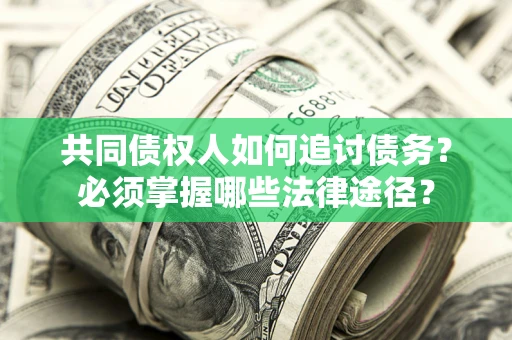 武汉共同债权人如何追讨债务？必须掌握哪些法律途径？
