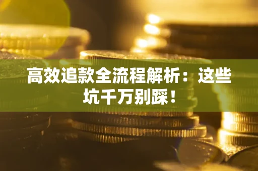 武汉高效追款全流程解析：这些坑千万别踩！