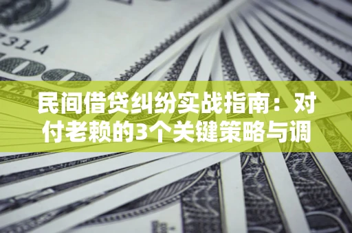 武汉民间借贷纠纷实战指南：对付老赖的3个关键策略与调解盲区解析