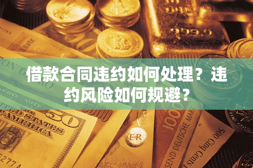 武汉借款合同违约如何处理？违约风险如何规避？