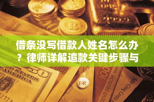 武汉借条没写借款人姓名怎么办？律师详解追款关键步骤与证据链构建
