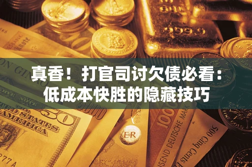 武汉真香！打官司讨欠债必看：低成本快胜的隐藏技巧