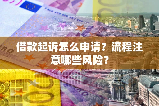 武汉借款起诉怎么申请？流程注意哪些风险？