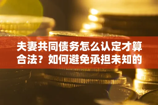 武汉夫妻共同债务怎么认定才算合法？如何避免承担未知的债务风险？