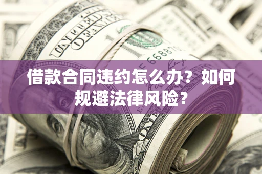 武汉借款合同违约怎么办？如何规避法律风险？